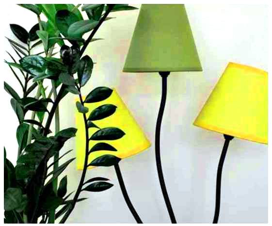 Ansicht Lampe mit Pflanze